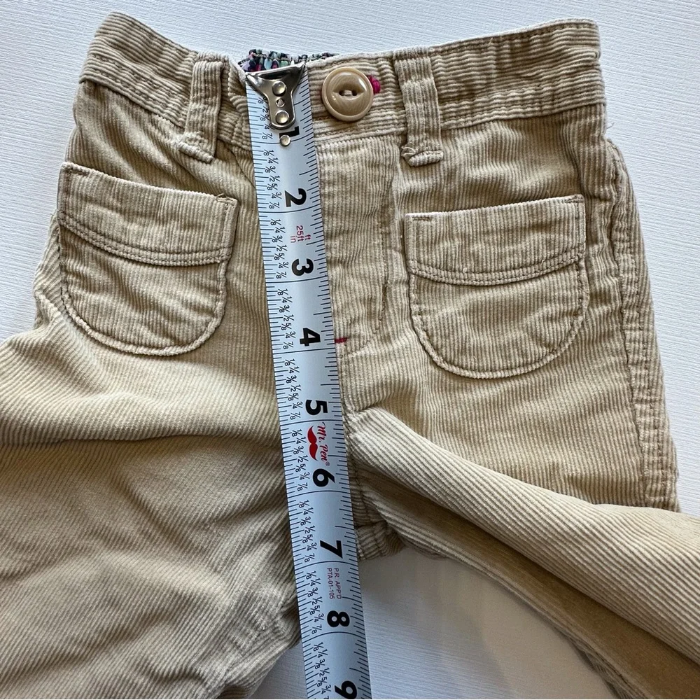 Baby Gap Tan Corduroy Flare Leg Pull On Pants 6-12 Months Girls Button Snap‎